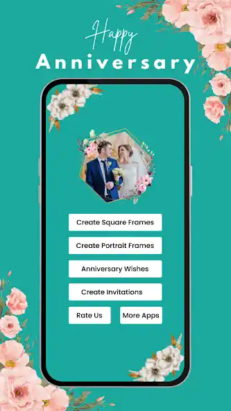 Anniversary Photo Frame Maker app - romantic anniversary frame templates