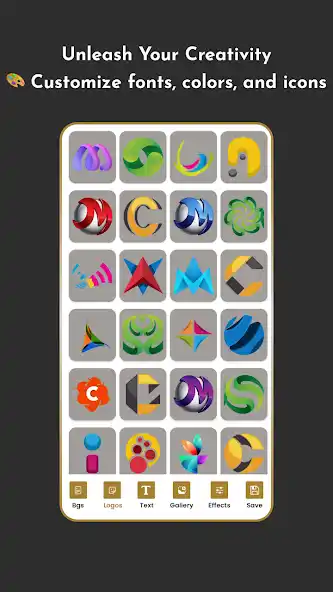 Logo design editor interface