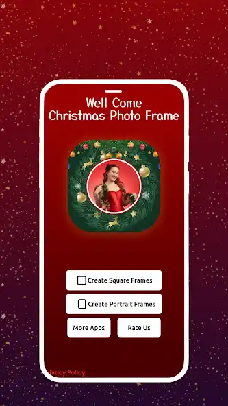 Christmas Photo Frames 2025 app - festive holiday frame templates with Santa and snowflakes
