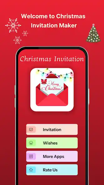Christmas Invitation Maker app - elegant Christmas party invitation templates