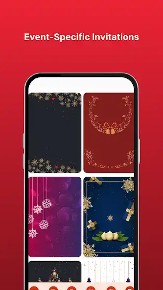 Christmas Invitation Maker app - festive holiday party invite designs with RSVP options