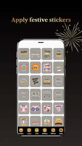 New Year Invitation Card app - Happy New Year 2025 invitation cards with celebration designs