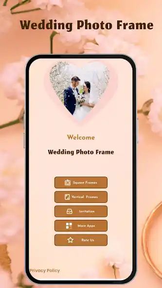 Wedding Photo Frames app - romantic frame templates with elegant designs