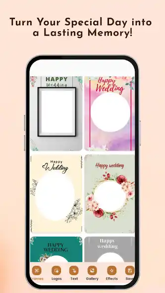 Wedding Photo Frames app - wedding invitation card maker with customizable templates