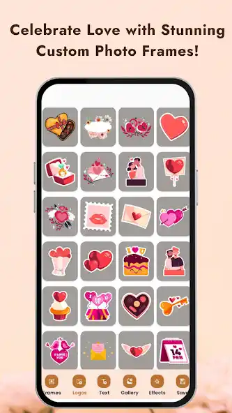 Wedding Photo Frames app - elegant wedding card designs with gold accents