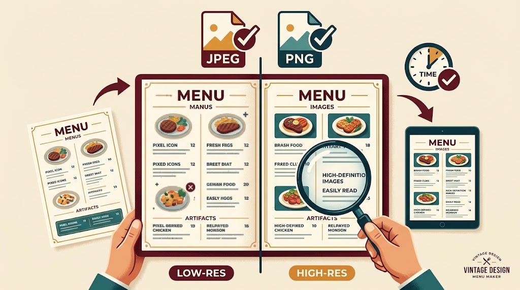 Why High-Resolution JPEG and PNG Export Matters for Your Restaurant Menu